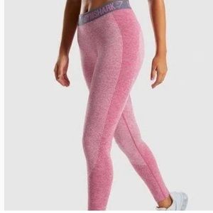 Gymshark Flex High Waisted Seamless Leggings S Pink Marl Grey